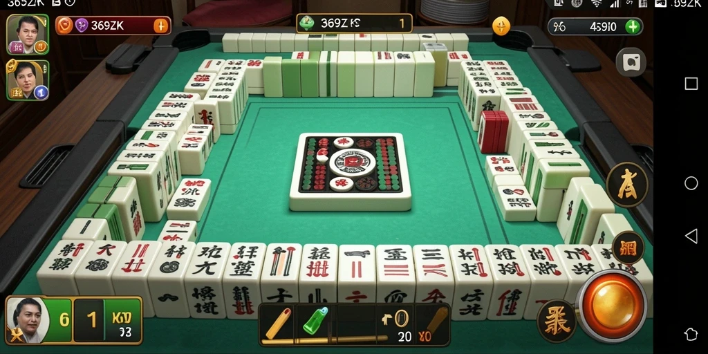 Tampilan screenshot utama 369ZK yang menampilkan gameplay Mahjong yang menarik.