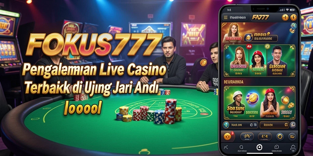 Tampilan gameplay FOKUS777 yang dinamis dan seru di Live Casino.