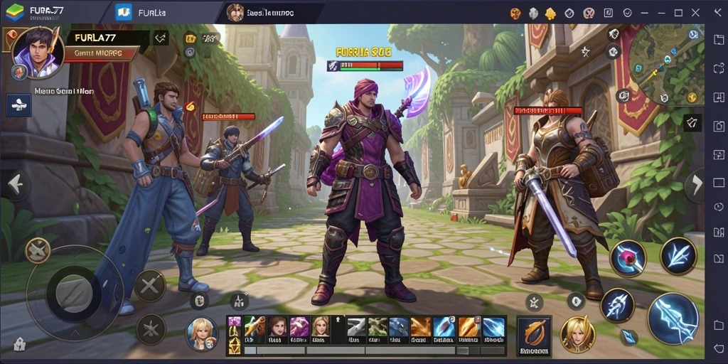 Screenshot menampilkan aksi seru gameplay FURLA77 dalam dunia MMORPG.