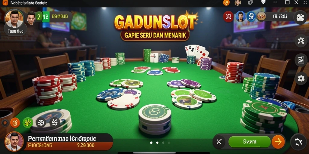 Gameplay seru Gaple di GADUNSLOT.