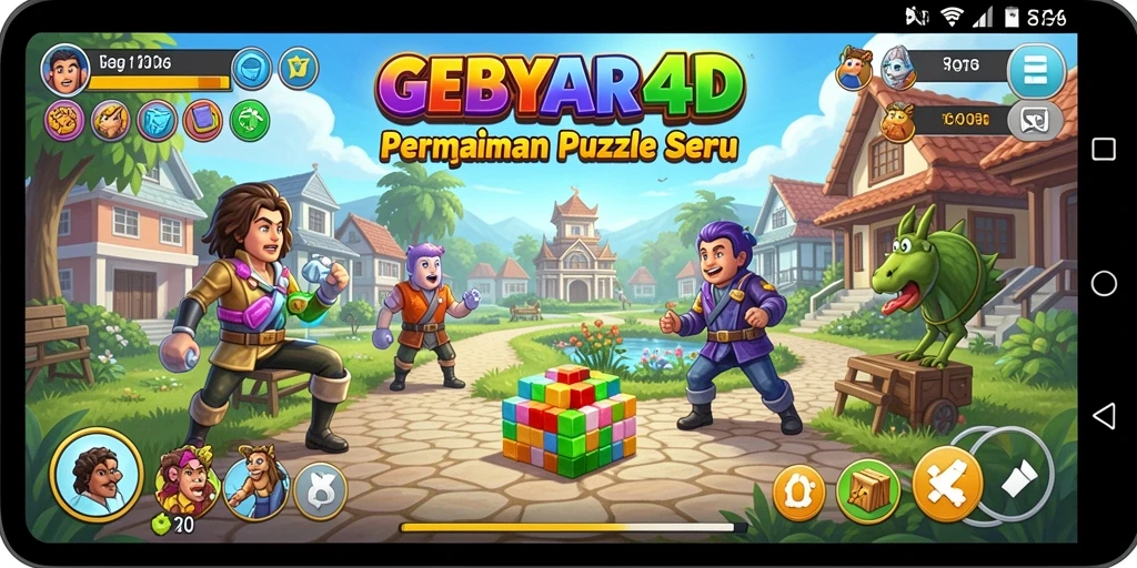 Tampilan gameplay GEBYAR4D yang menarik dan menantang.