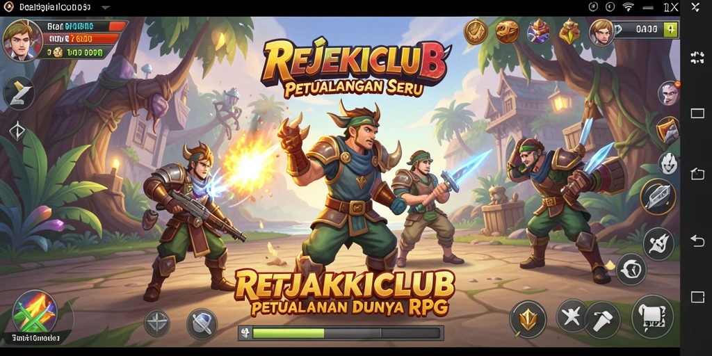 Tampilan gameplay <strong>REJEKICLUB</strong> yang penuh aksi dan petualangan.