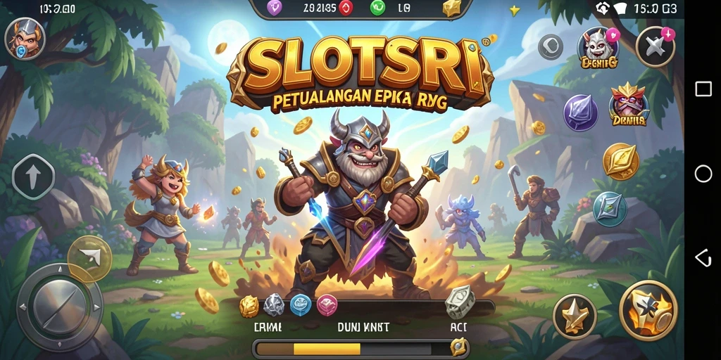Tangkapan layar menunjukkan aksi mendebarkan di SLOTSRI.