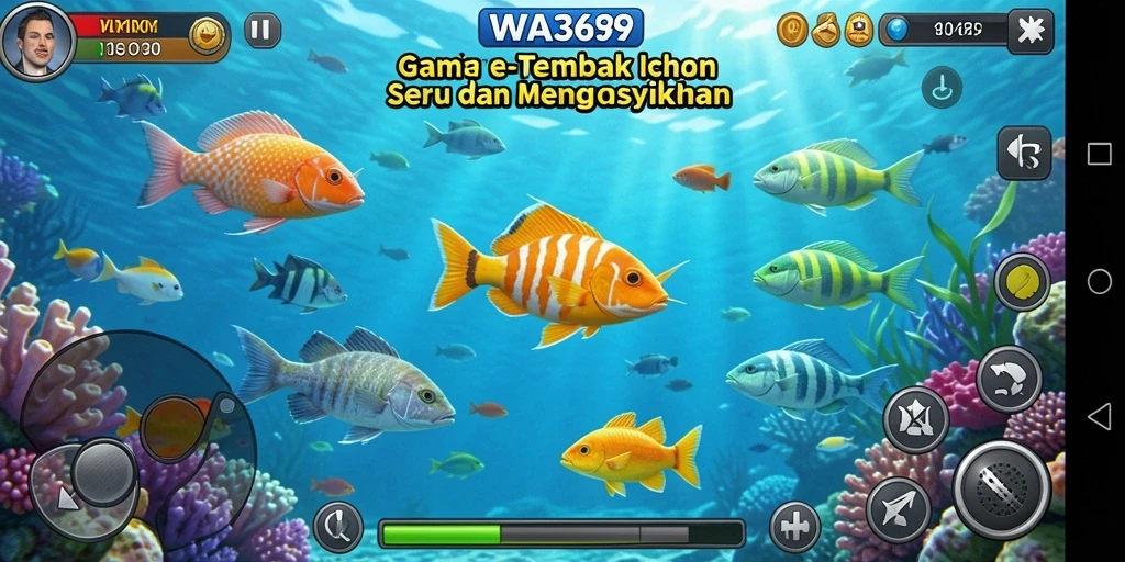 Tampilan menarik gameplay Tembak Ikan di WA369.